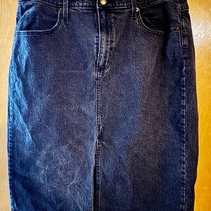 Universal Thread Black Denim Midi Skirt